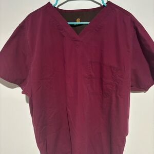 Carhartt Force Scrub Top Womens XL 16/18 Burgundy High Quality Work Nurse Health